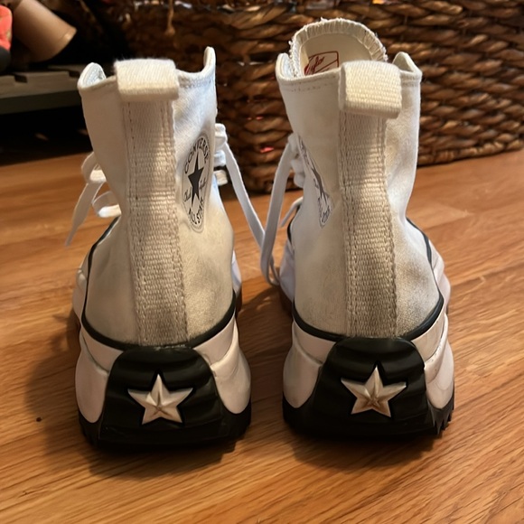 Women Converse Chuck Taylor Run Star Hike Hi Platform Shoes White Womens 7M - Picture 4 of 8